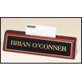 Rosewood Business Card Holder Nameplate (8.25" x 2" x 1.25")